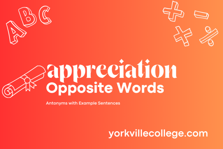 Opposite of Appreciation