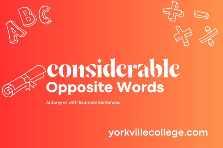 Opposite of Considerable