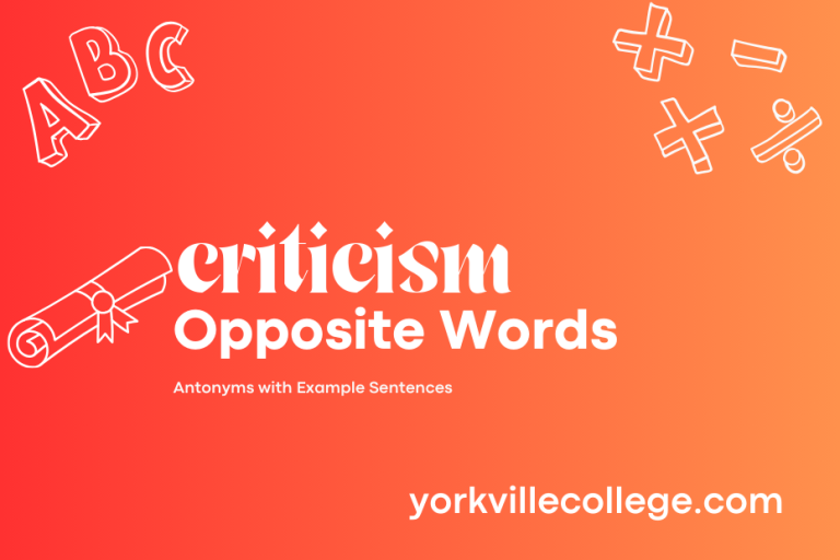 Opposite of Criticism