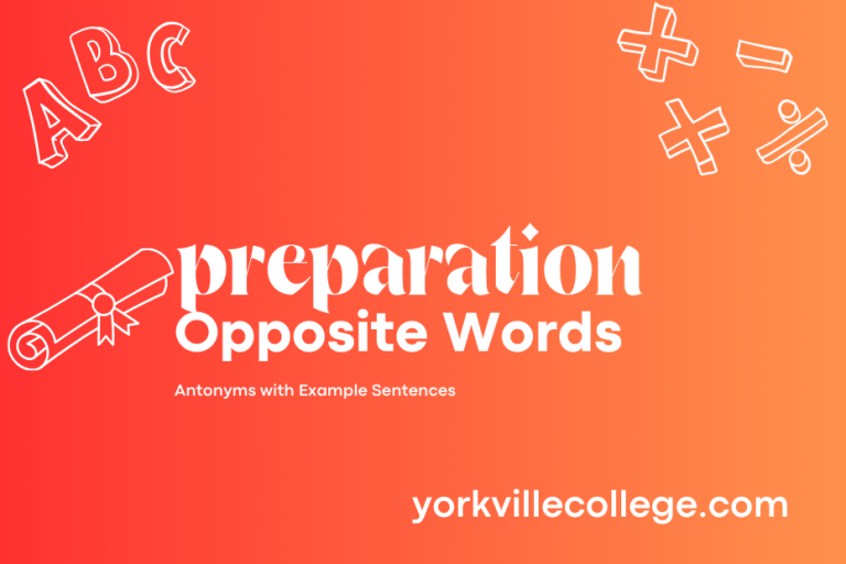 Opposite of Preparation