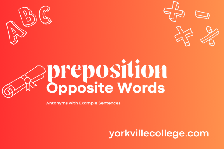 Opposite of Preposition