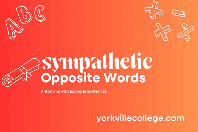 Opposite of Sympathetic