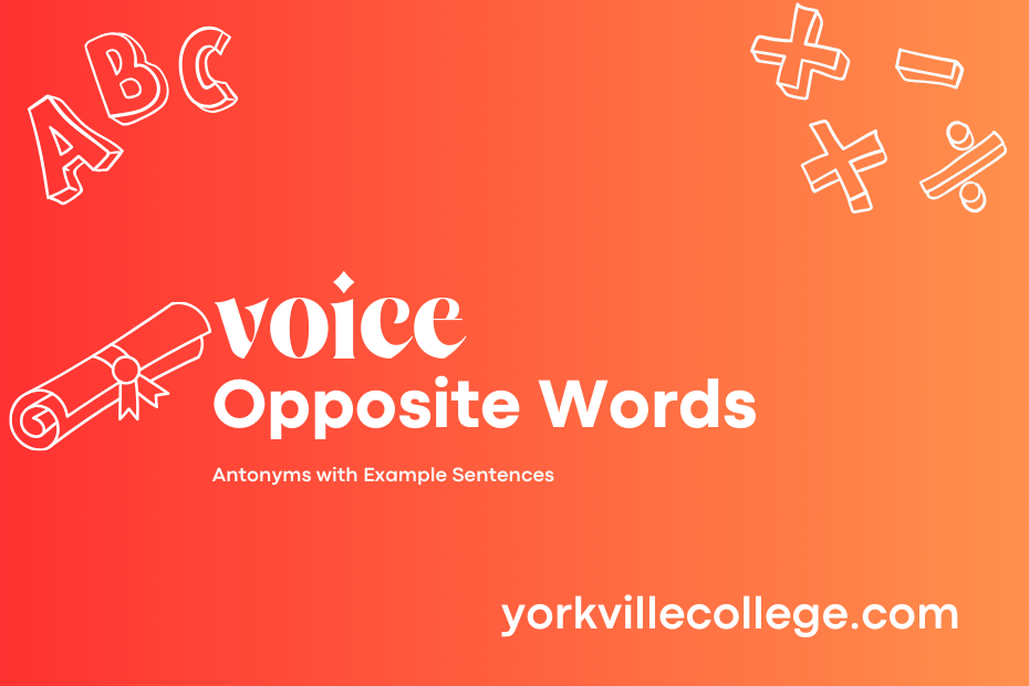 Opposite of Voice