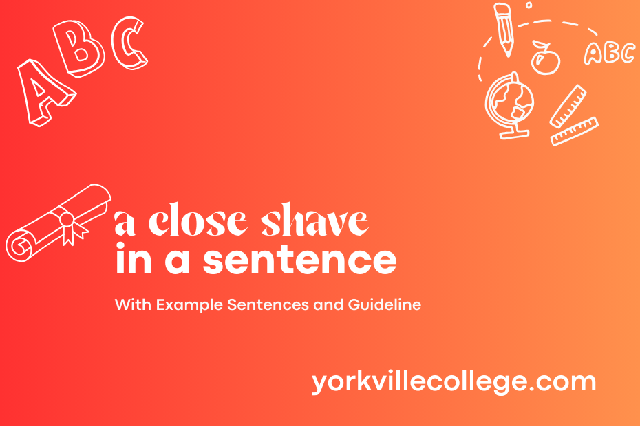 a close shave in a sentence