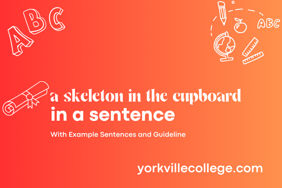 a skeleton in the cupboard in a sentence