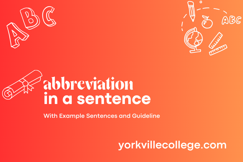 abbreviation in a sentence