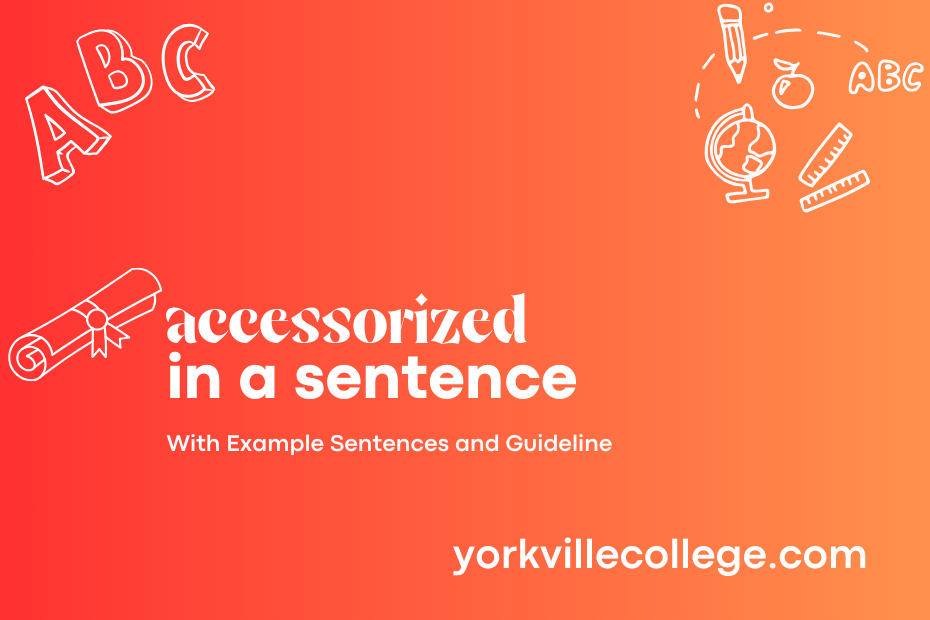 accessorized in a sentence