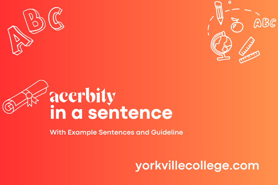 acerbity in a sentence