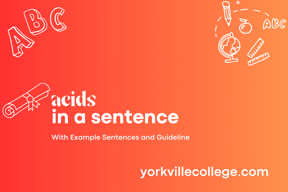 acids in a sentence