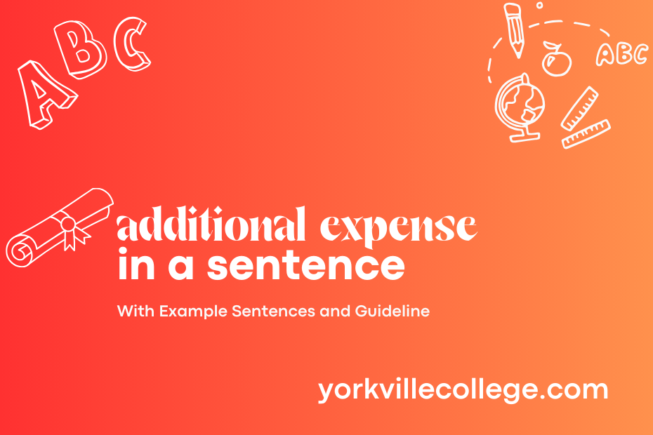 additional expense in a sentence