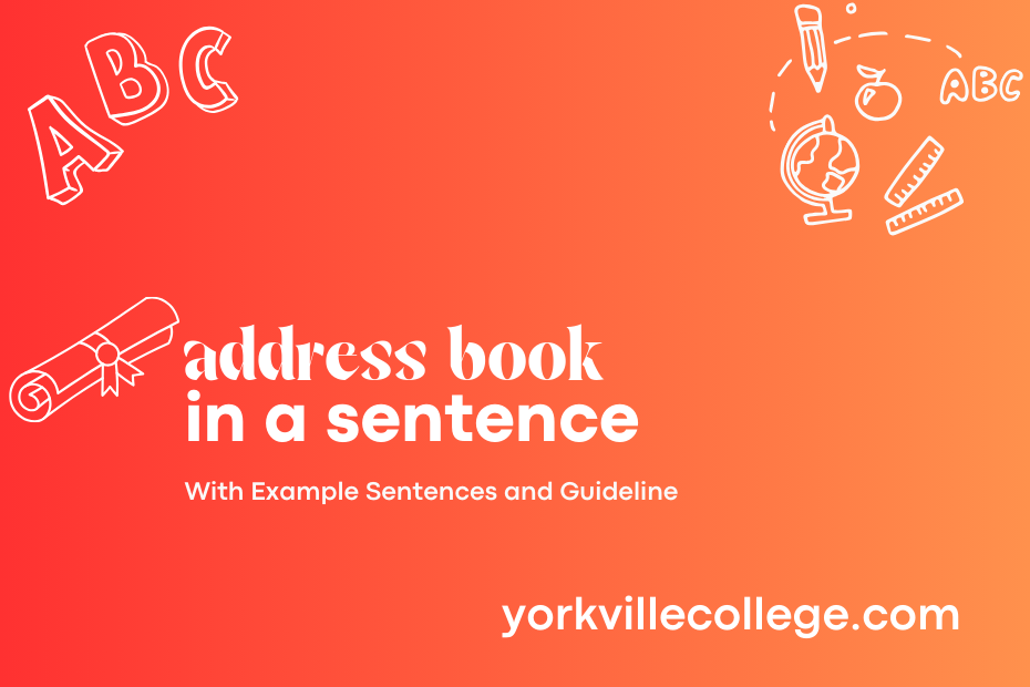 address book in a sentence