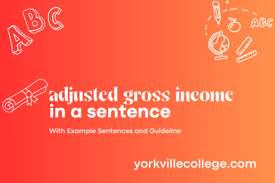 adjusted gross income in a sentence