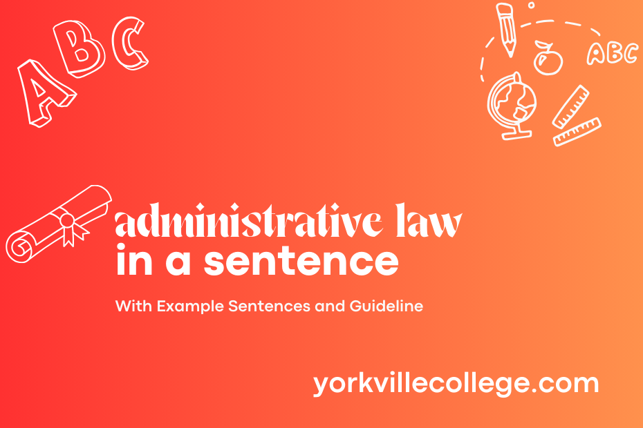 administrative law in a sentence