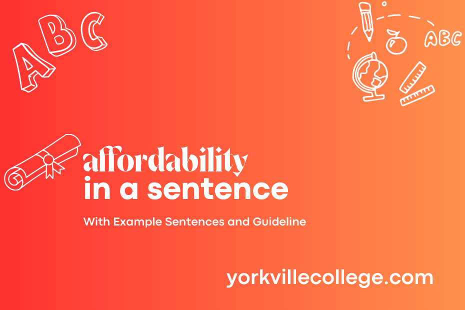 affordability in a sentence