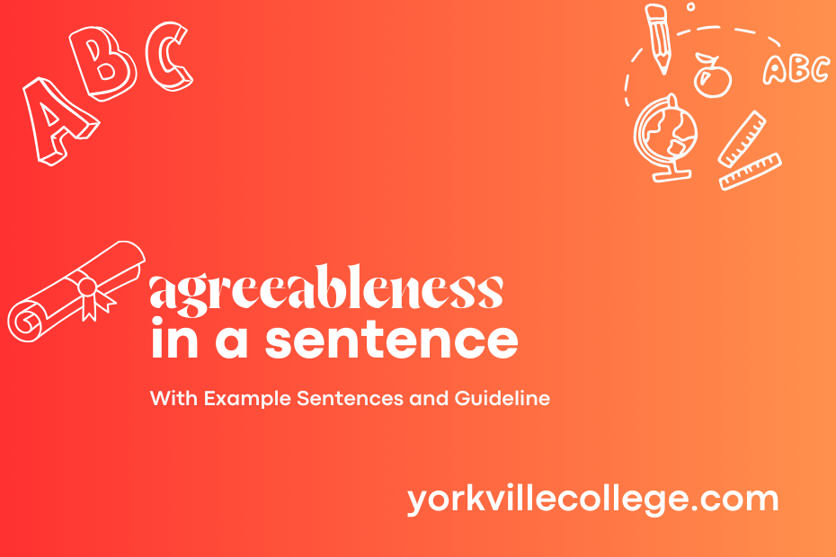 agreeableness in a sentence