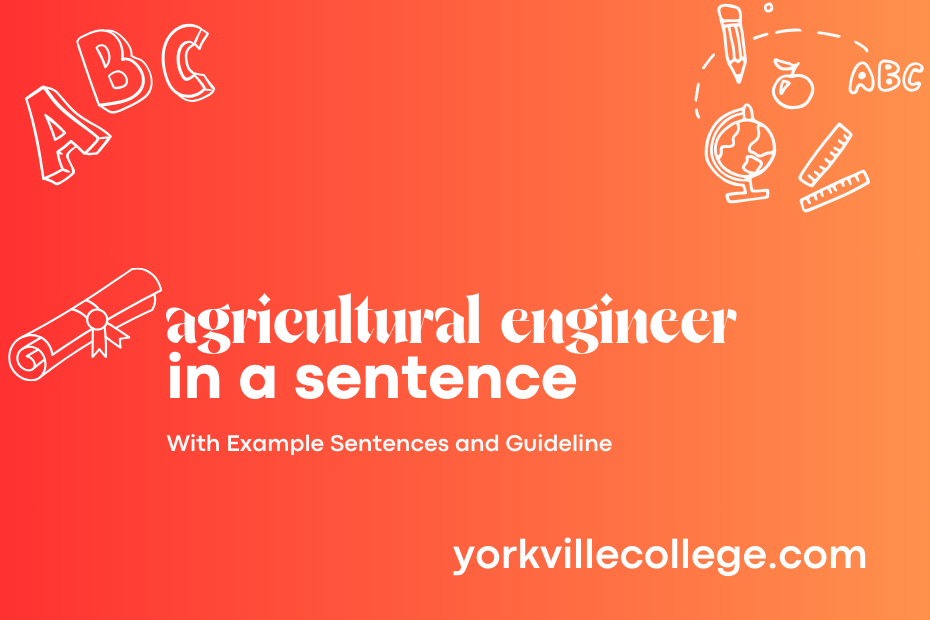 agricultural engineer in a sentence