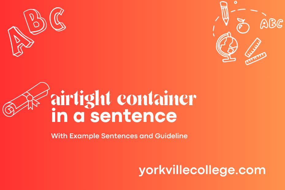 airtight container in a sentence