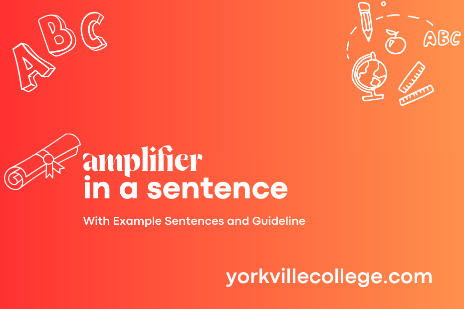 amplifier in a sentence