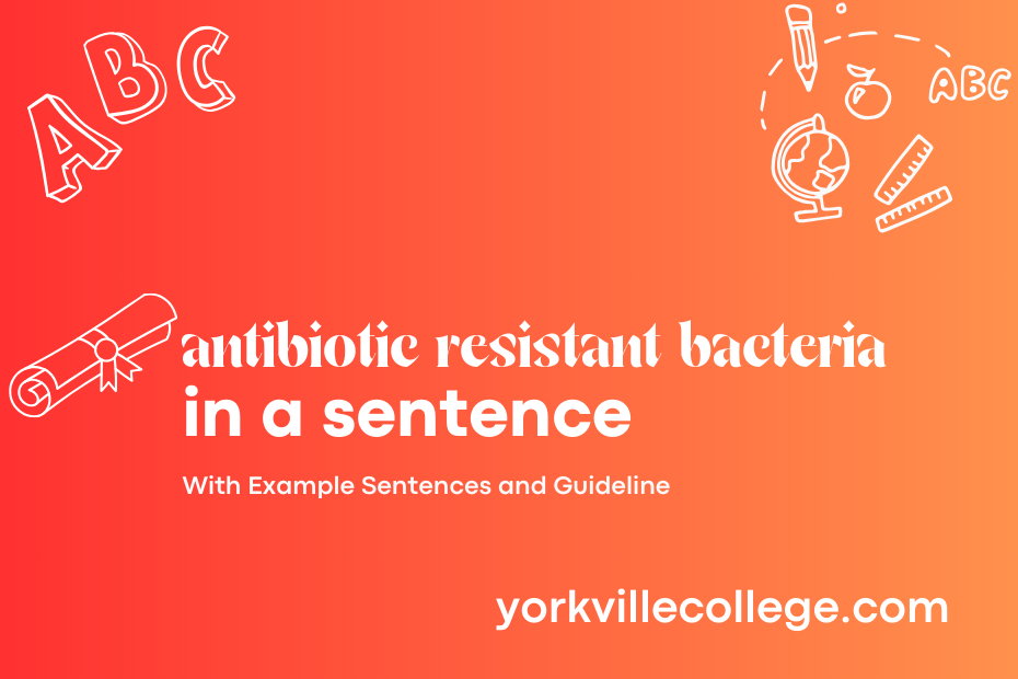 antibiotic resistant bacteria in a sentence