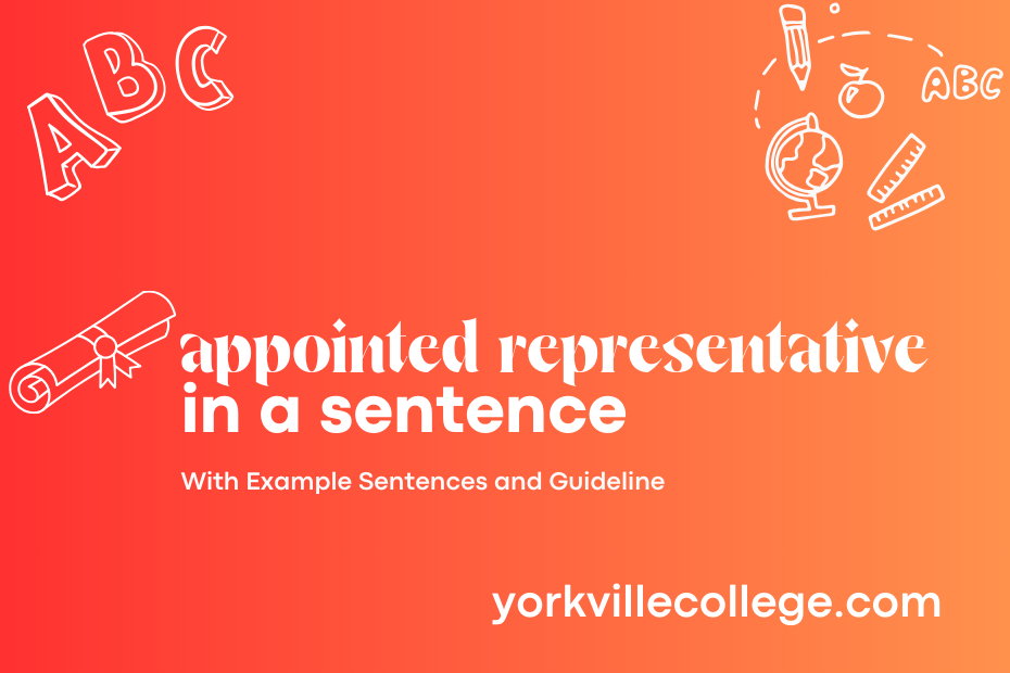 appointed representative in a sentence