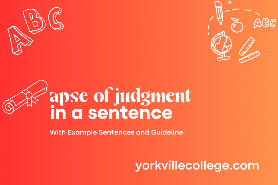 apse of judgment in a sentence