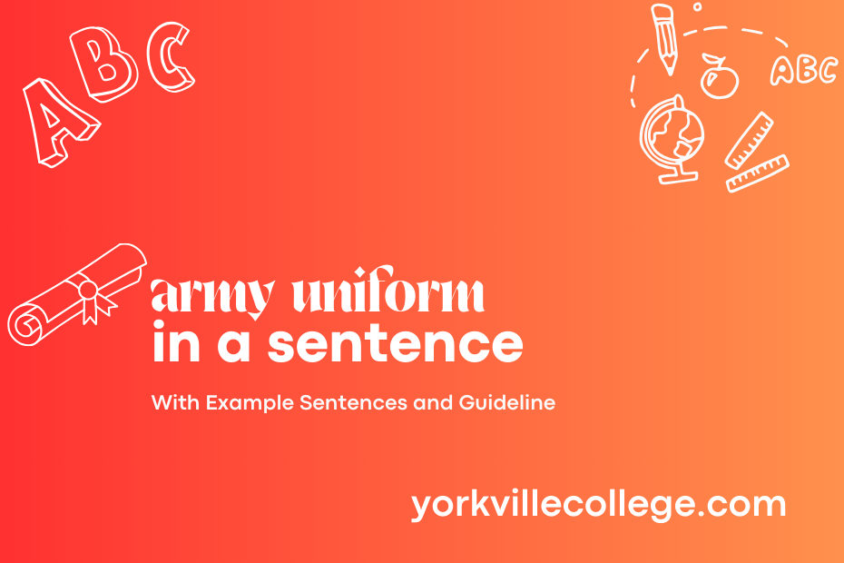 army uniform in a sentence