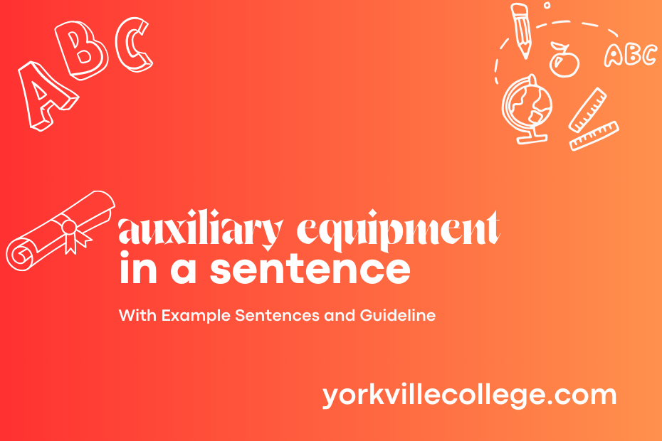 auxiliary equipment in a sentence