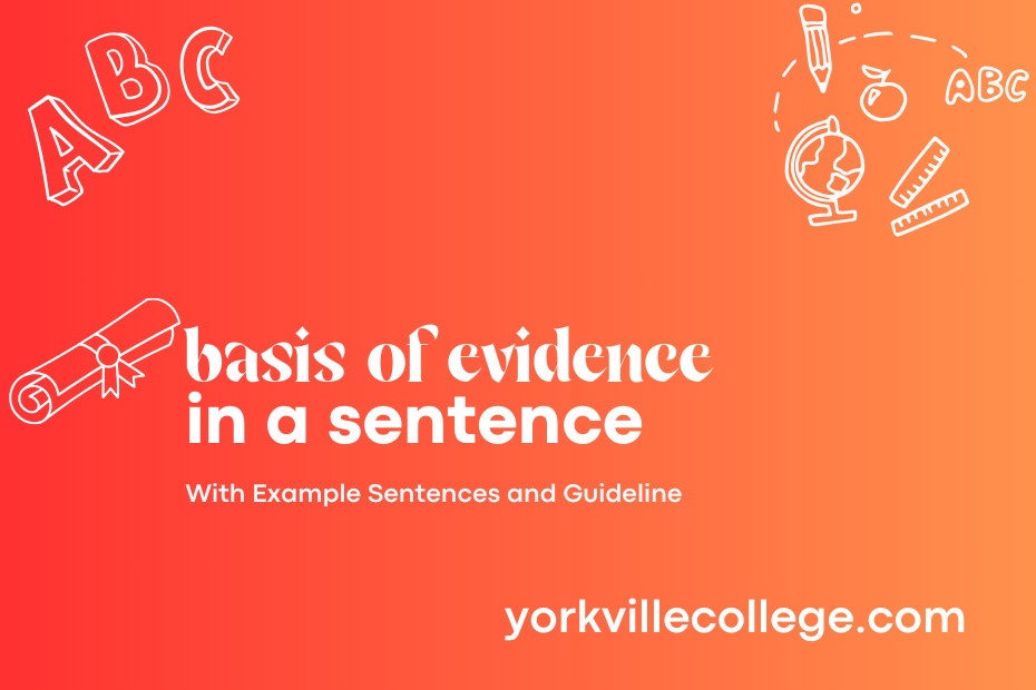 basis of evidence in a sentence