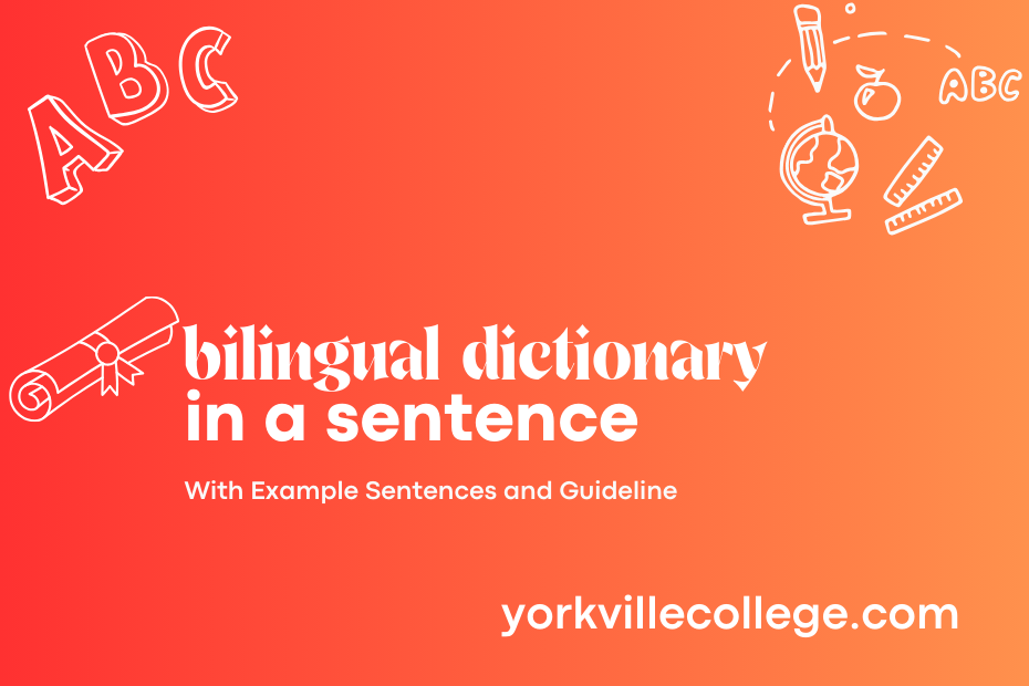 bilingual dictionary in a sentence