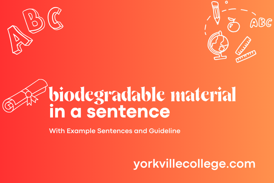 biodegradable material in a sentence