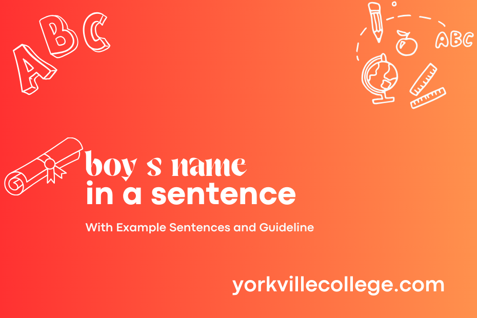 boy s name in a sentence