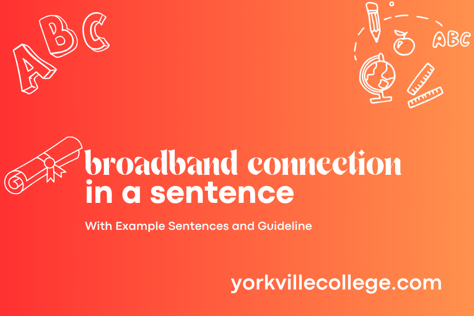 broadband connection in a sentence