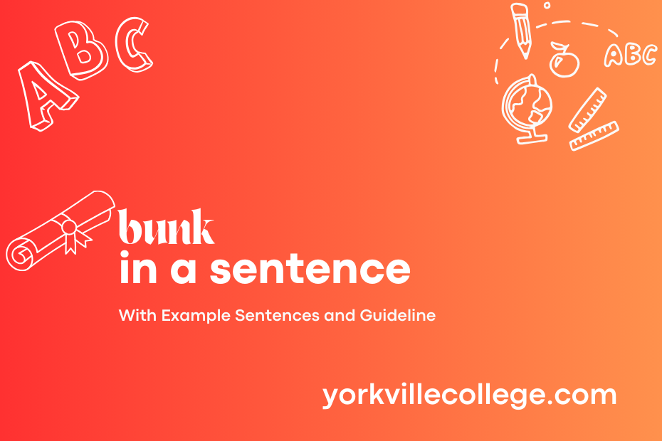 bunk in a sentence