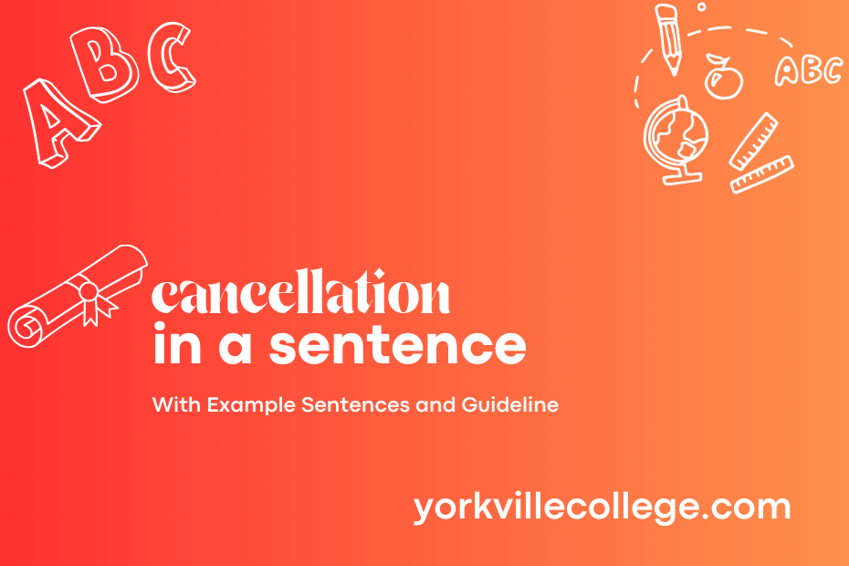 cancellation in a sentence