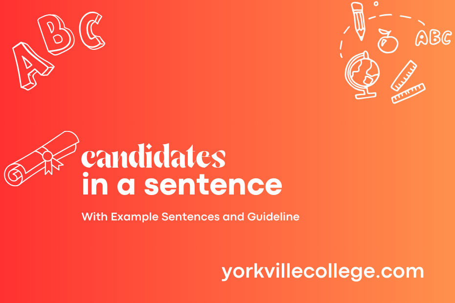 candidates in a sentence