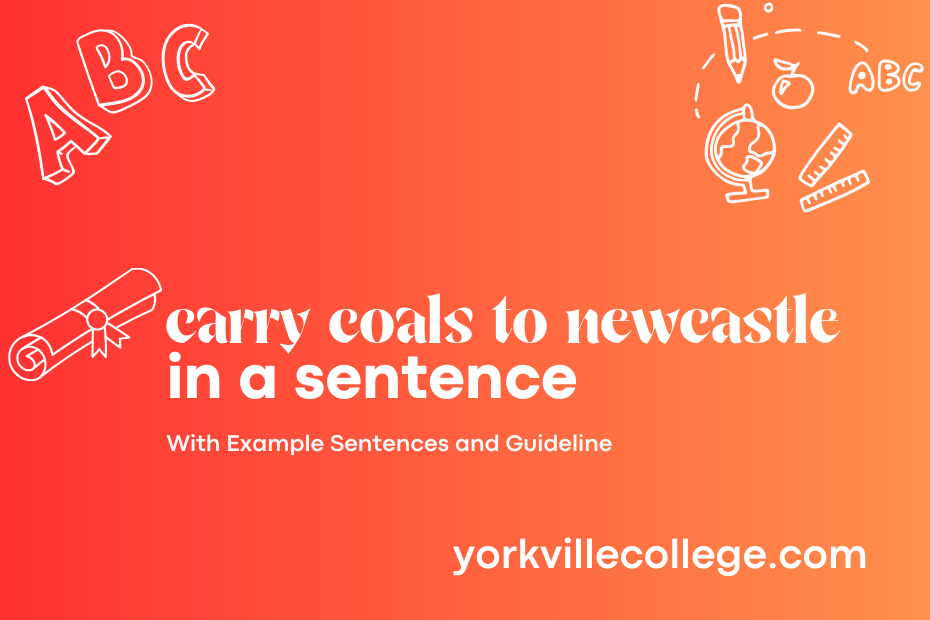 carry coals to newcastle in a sentence