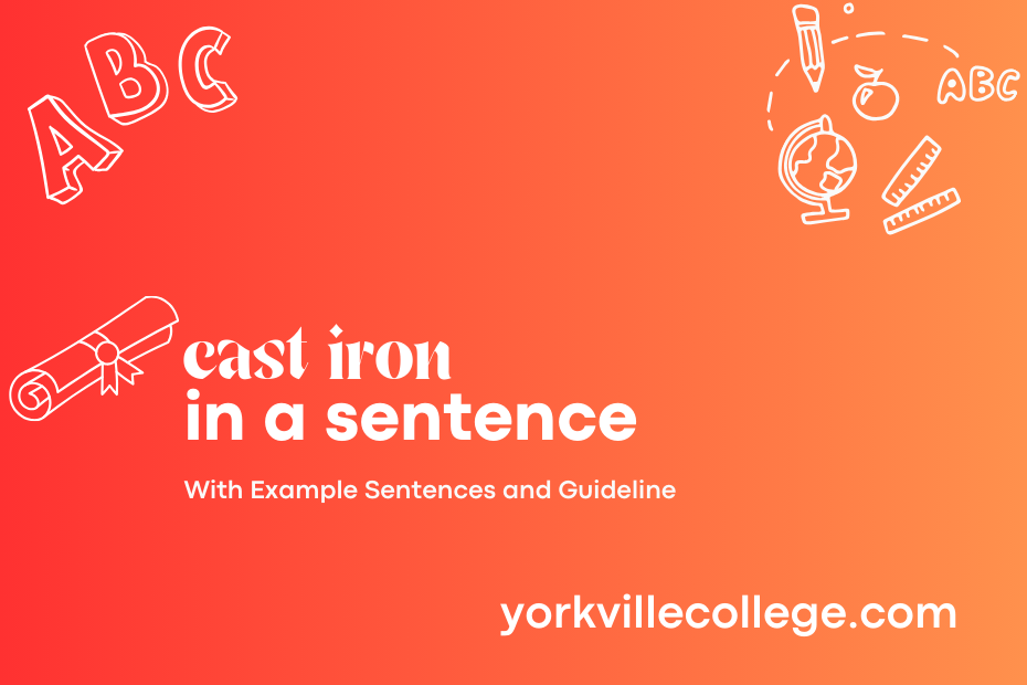 cast iron in a sentence