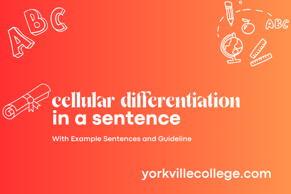 cellular differentiation in a sentence