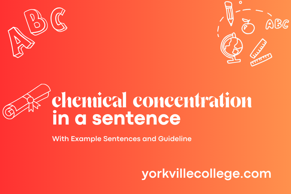 chemical concentration in a sentence