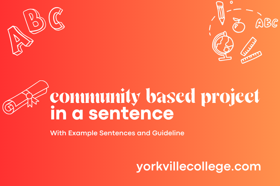 community based project in a sentence