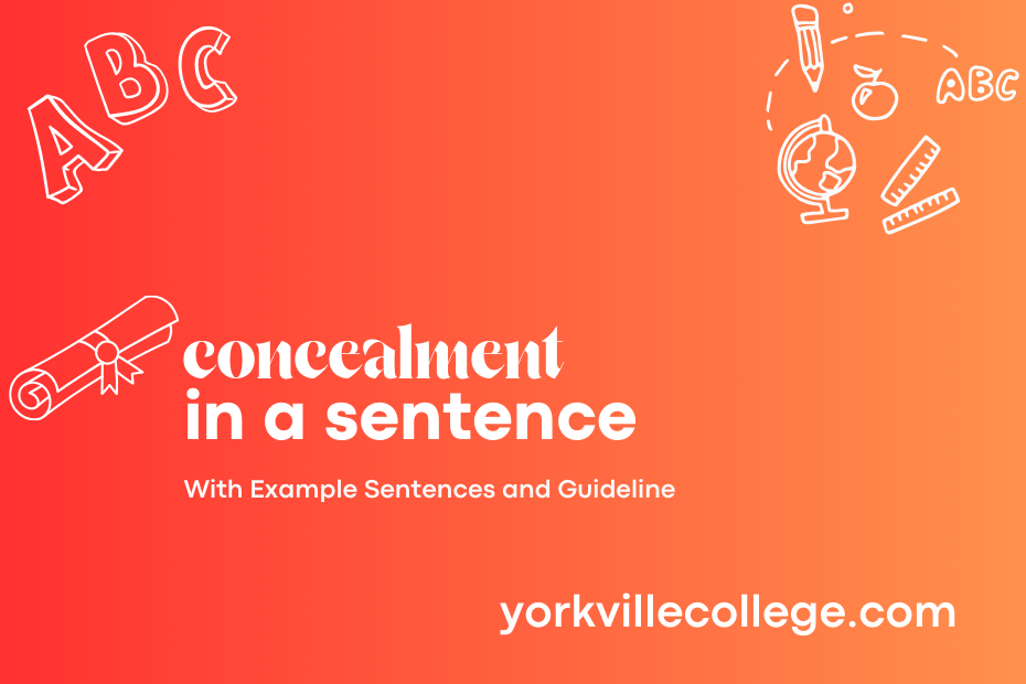 concealment in a sentence