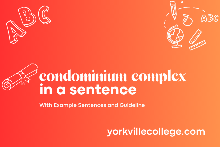 condominium complex in a sentence