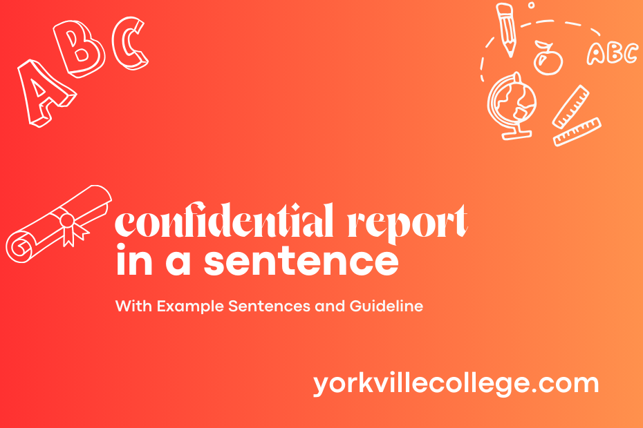 confidential report in a sentence