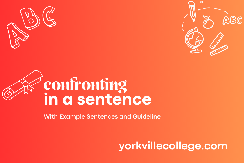 confronting in a sentence