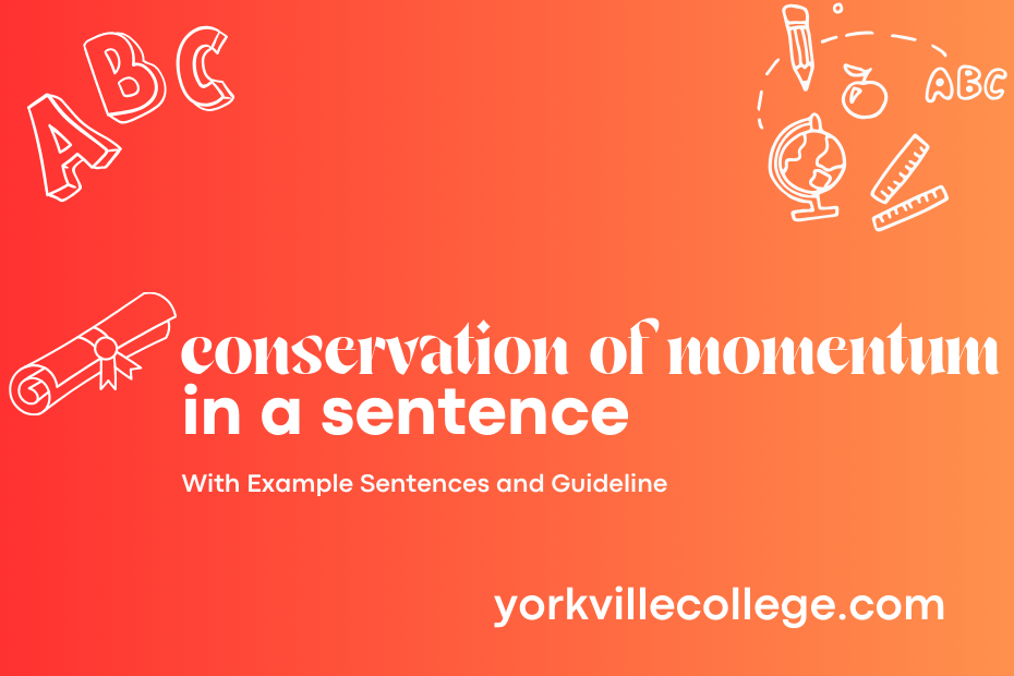 conservation of momentum in a sentence