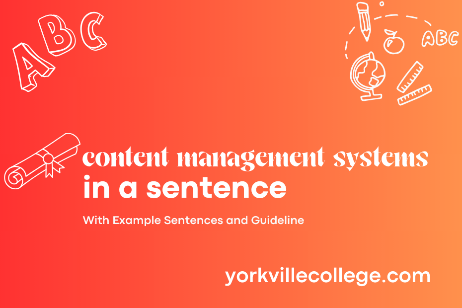 content management systems in a sentence