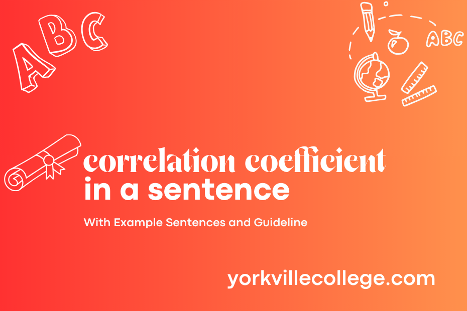 correlation coefficient in a sentence