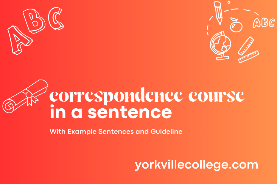 correspondence course in a sentence