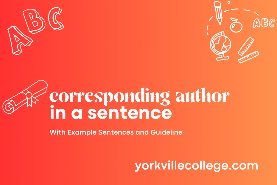 corresponding author in a sentence