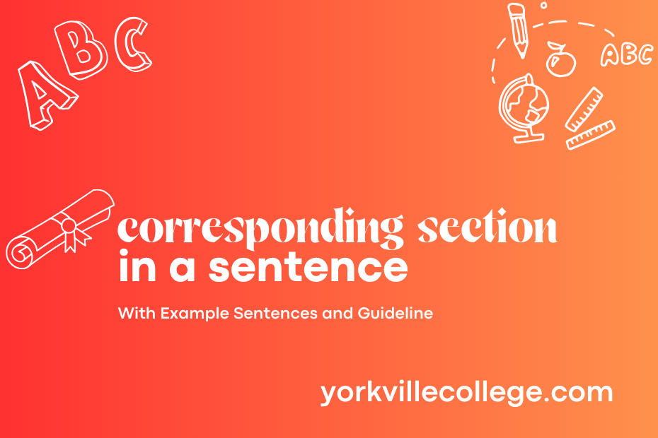 corresponding section in a sentence